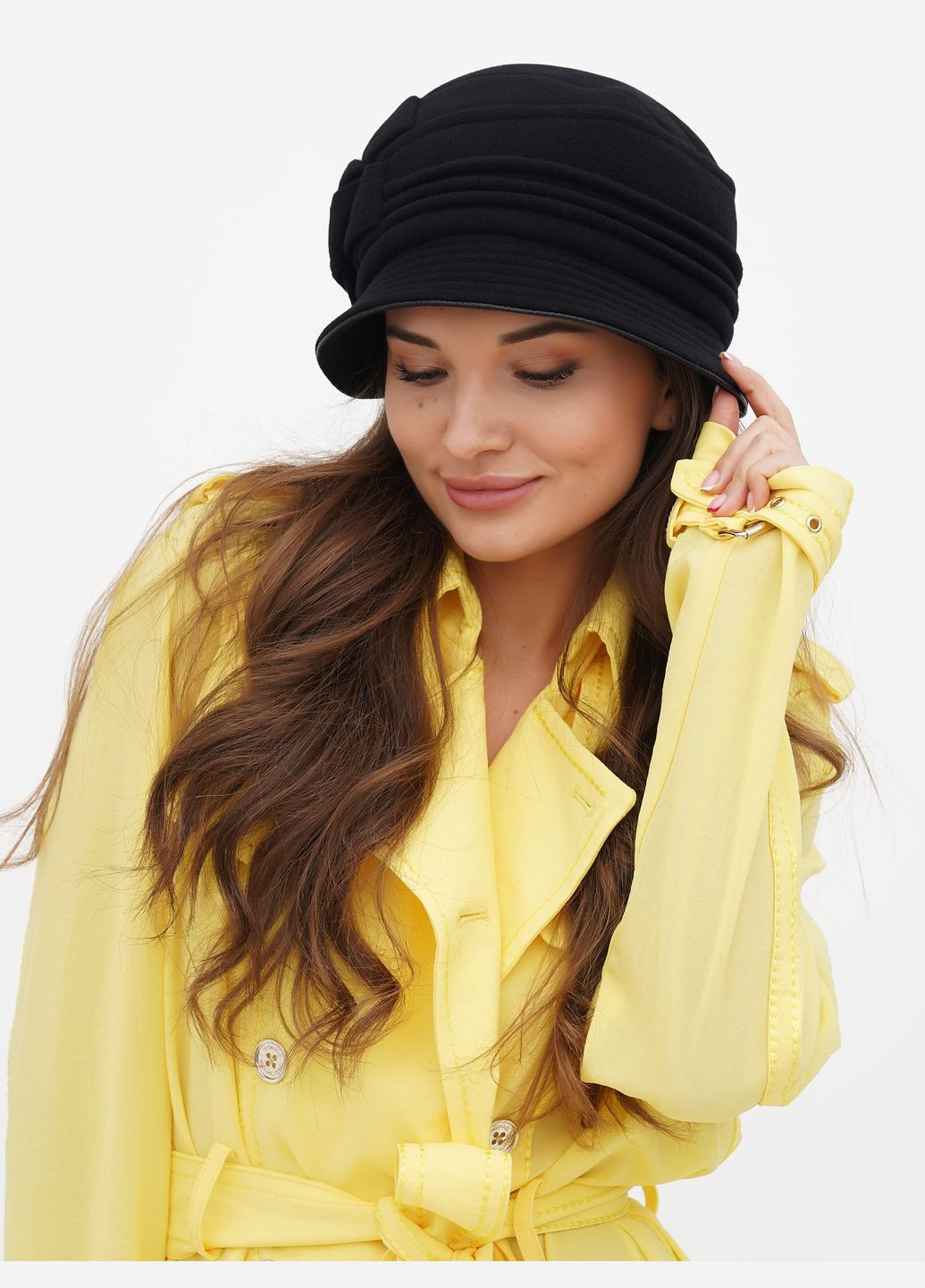 Жіночий капелюх "Вікторія", чорний — втілення елегантності та витонченого стилю VECONS Шляпка (319836276)