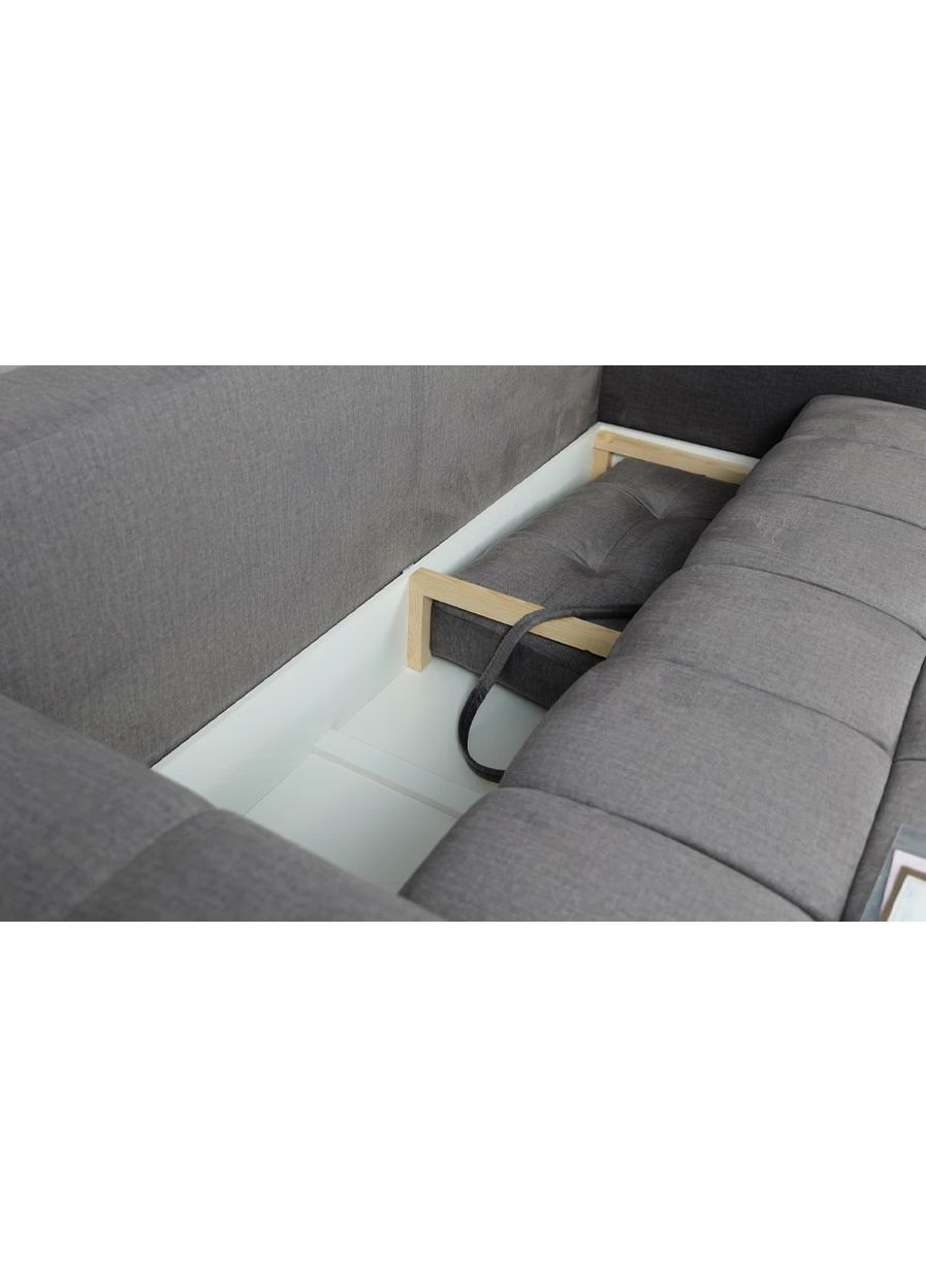 Диван прямой Брандо раскладной темно-серый Frisco (373287119)