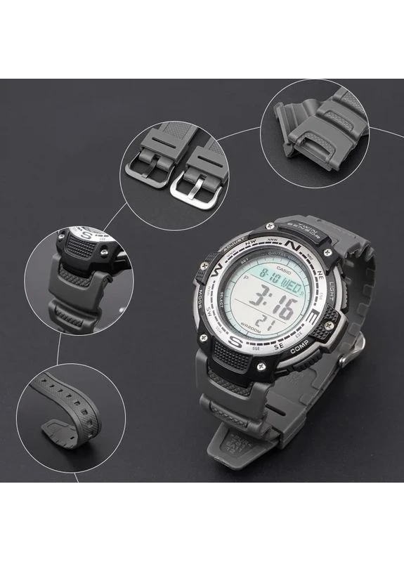 Ремешок Casio полимер 20,6 см серый 24 мм Modfit (396859538)