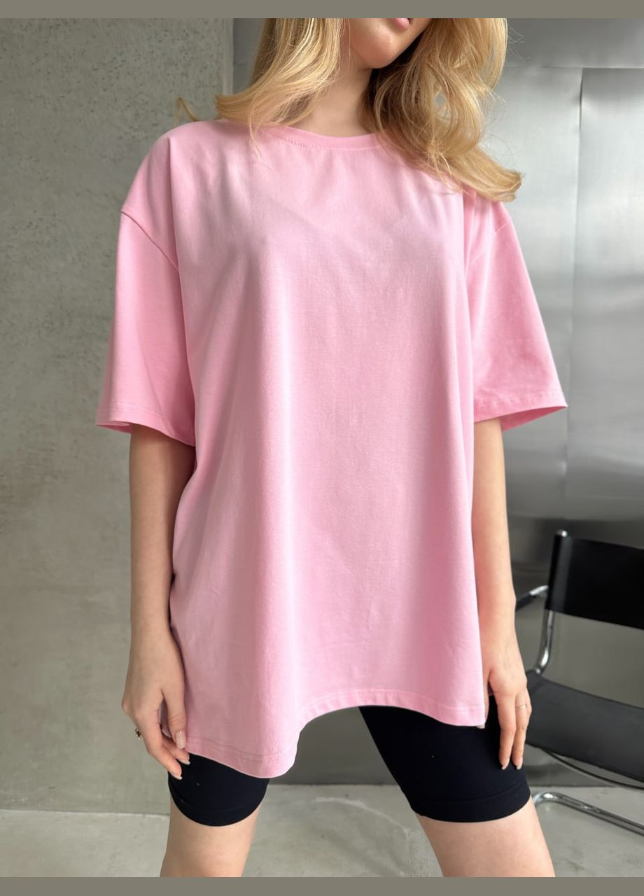 Женская базовая футболка цвет розовый р.42/46 452428 New Trend - (285711151)