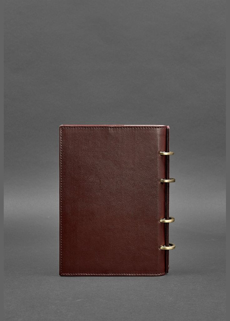Кожаный блокнот на кольцах (софт-бук) 9.0 с бордовой твердой обложкой (A-026825) BlankNote (328961430)