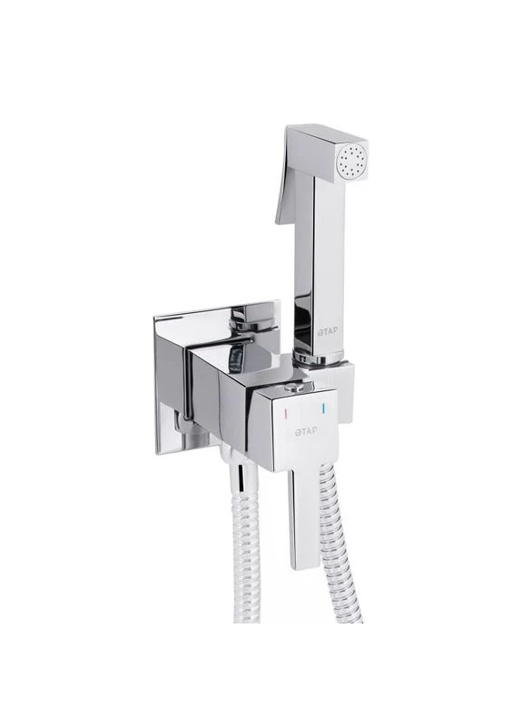 Набор для гігієнічного душу Inspai-Varius прямокутний QTINSVARCRMV00440201 Chrome Qtap (397564645)