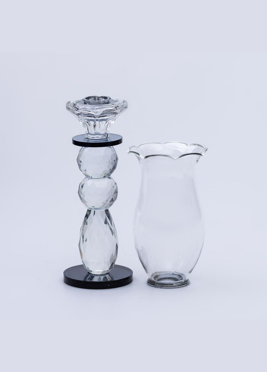 Подсвечник стеклянный 7×32 см подсвечник декоративный бокал на ножке HP-4-3L Yiwu (329375939)