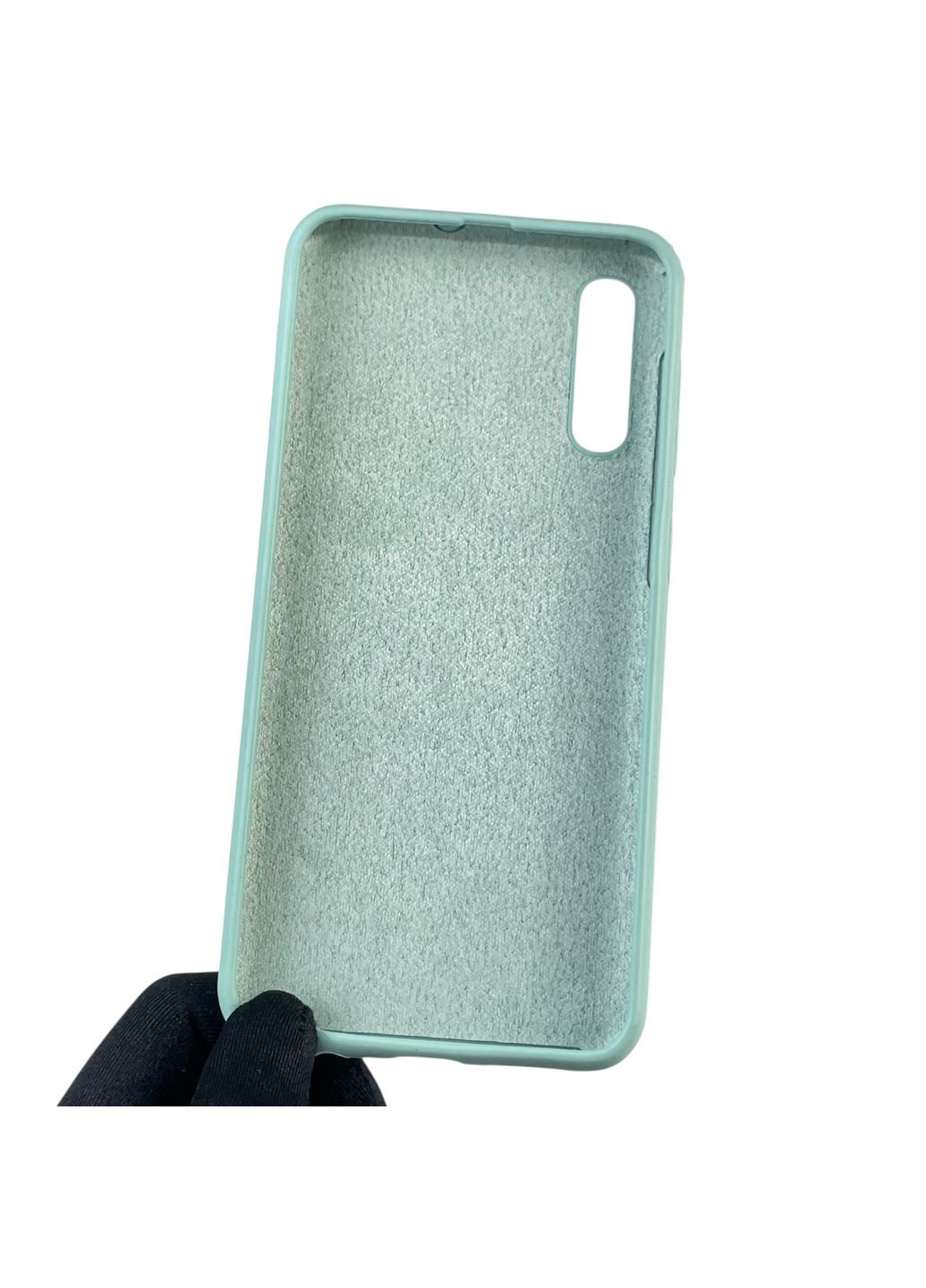 Чехол для Galaxy A30s (SM-A307F) силиконовый с микрофиброй нескользящий на самсунг а30с бирюзовый Samsung (366388107)