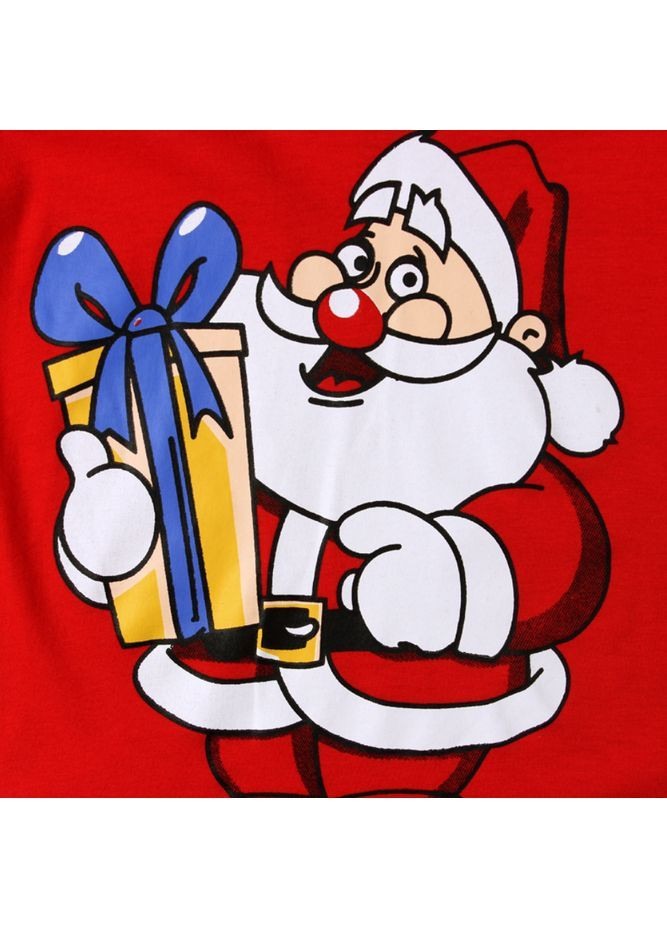 Красная пижама хлопковая новогодняя детская зимняя. красная No Brand