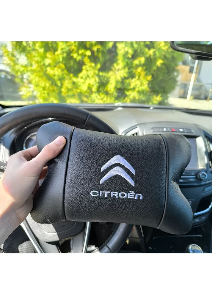 Набор кожаных подушек Citroën из натуральной итальянской кожи + фирменный брелок в подарок No Brand (401073110)