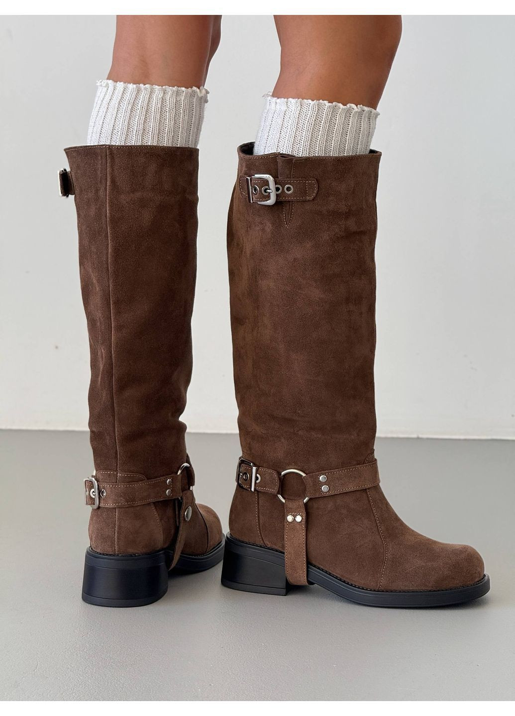 Зимние стильные женские чоперы чопперы No Brand с пряжкой