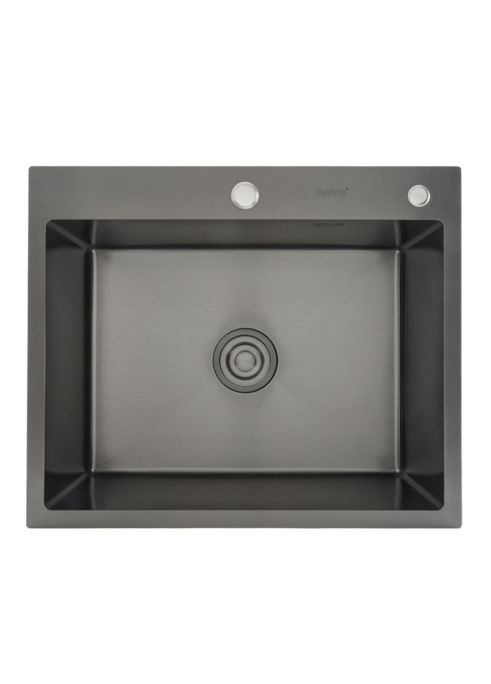 Кухонна мийка GS60506 накладна 600x500 мм, нержавіюча сталь, поверхня PVD GAPPO (275335449)