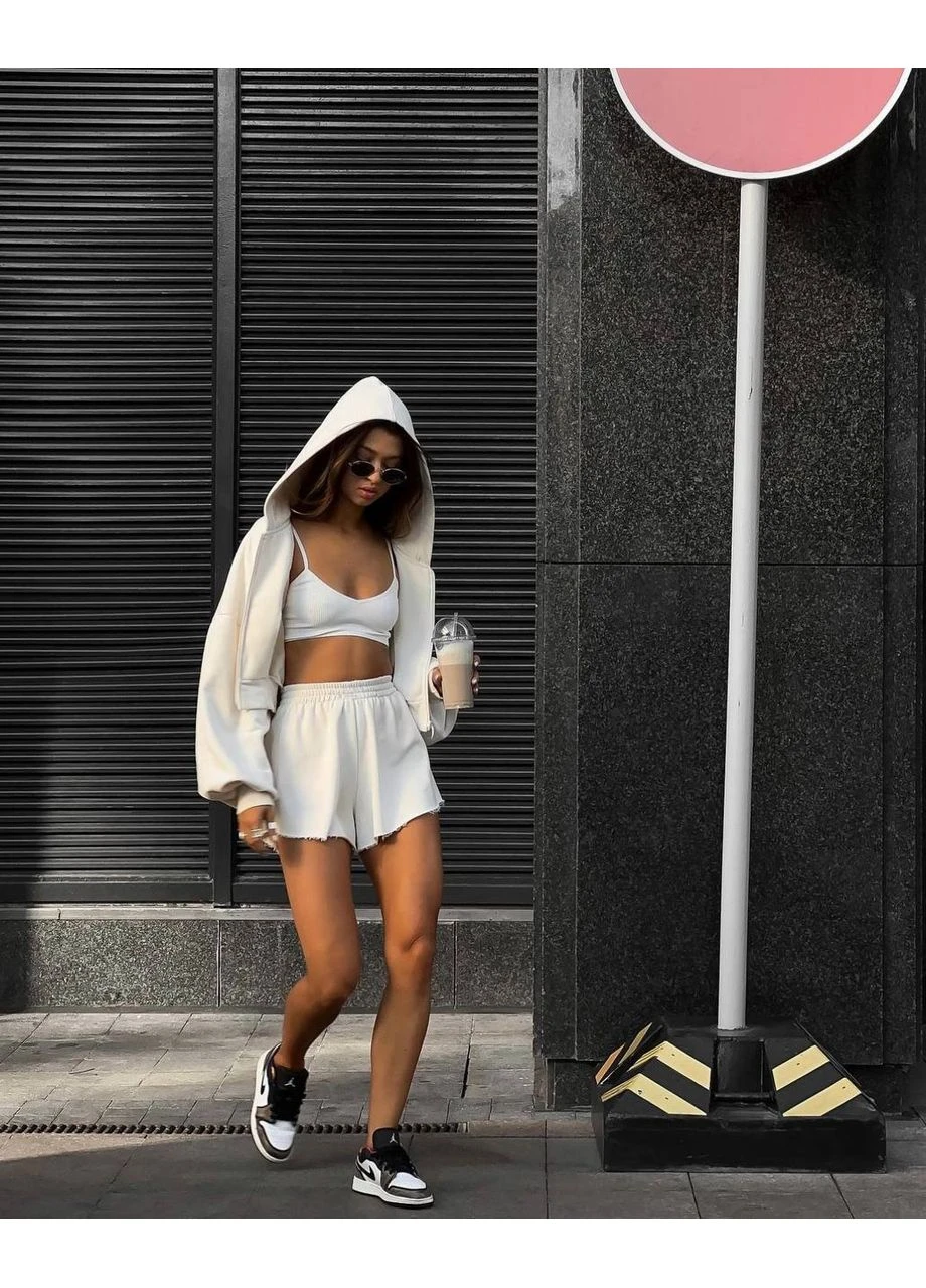 Костюм жіночий худи+шорти Fashion (390300938)