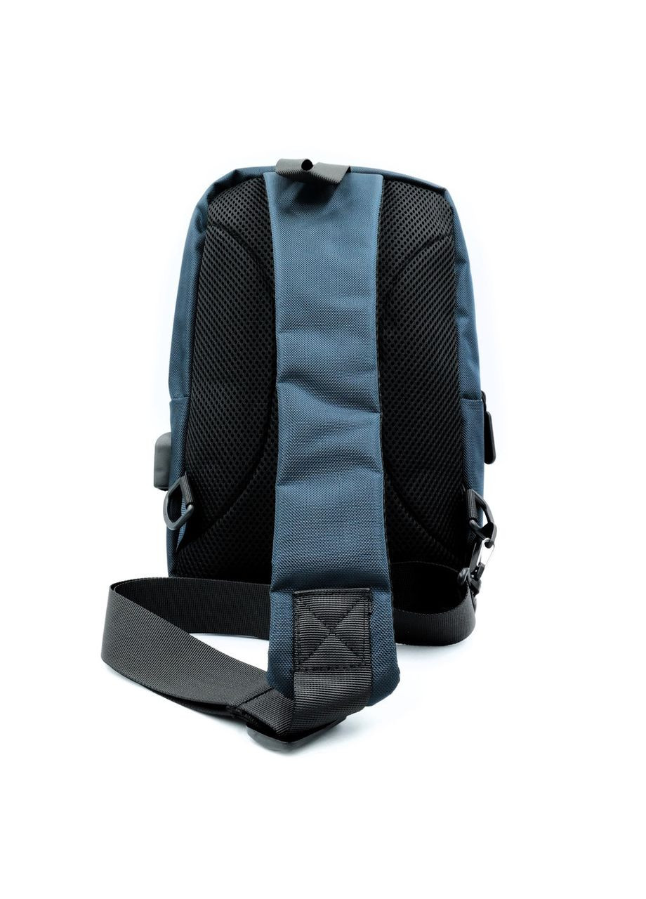 Сумка-слинг Синяя водонепроницаемая с USB разъемом для женщин и мужчин через плечо ProDobro (364668315)