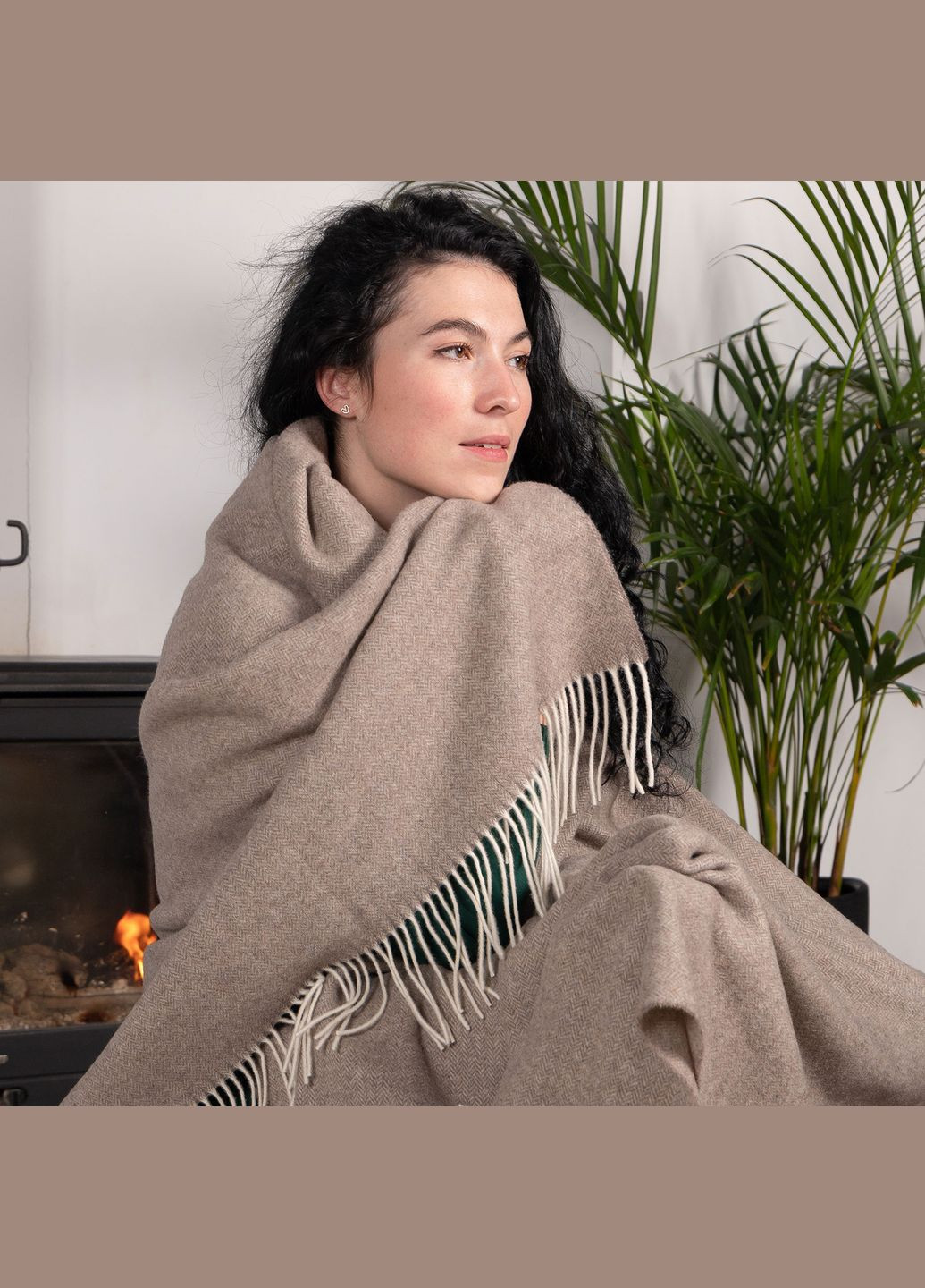 Плед кашемировый светло-коричневый 140x200 см. Love You (305575588)