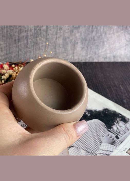 Кашпо из гипса - Шар Бежевый No Brand (328294776)