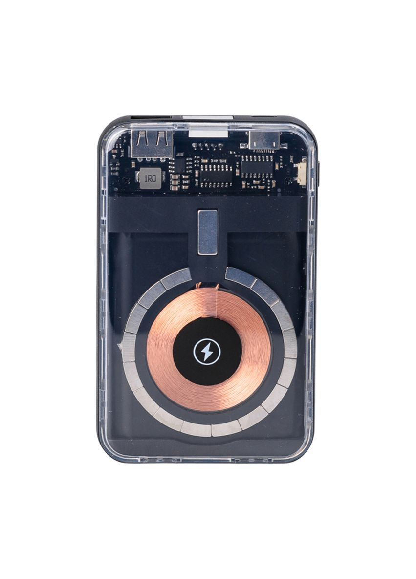 Повербанк 10000 mAh з бездротовою зарядкою USB-С/USB-A/microUSB/Apple Lightning 3 шнури в комплекті No Brand (328440787)