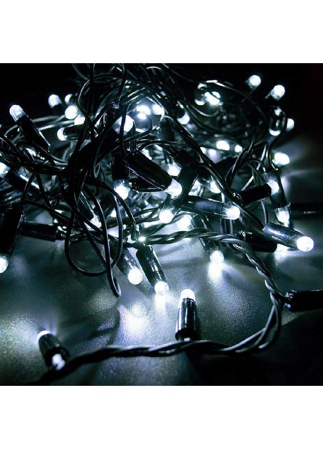 Новогодняя гирлянда холодная белая (black cable) 200LED RD-7063 No Brand (365284776)