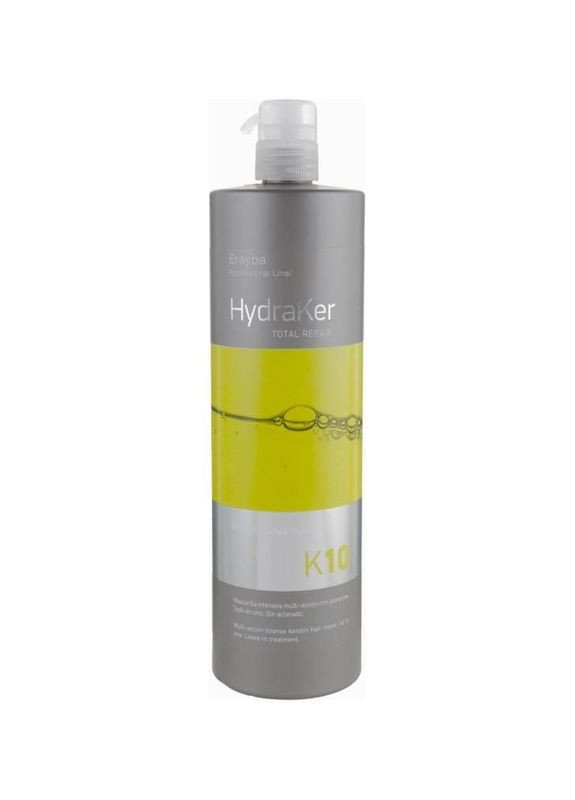 Маска для волосся кератин + арганова олія 10 в 1 HydraKer K10 Keratin Total Mask 1000 мл Erayba (360645584)