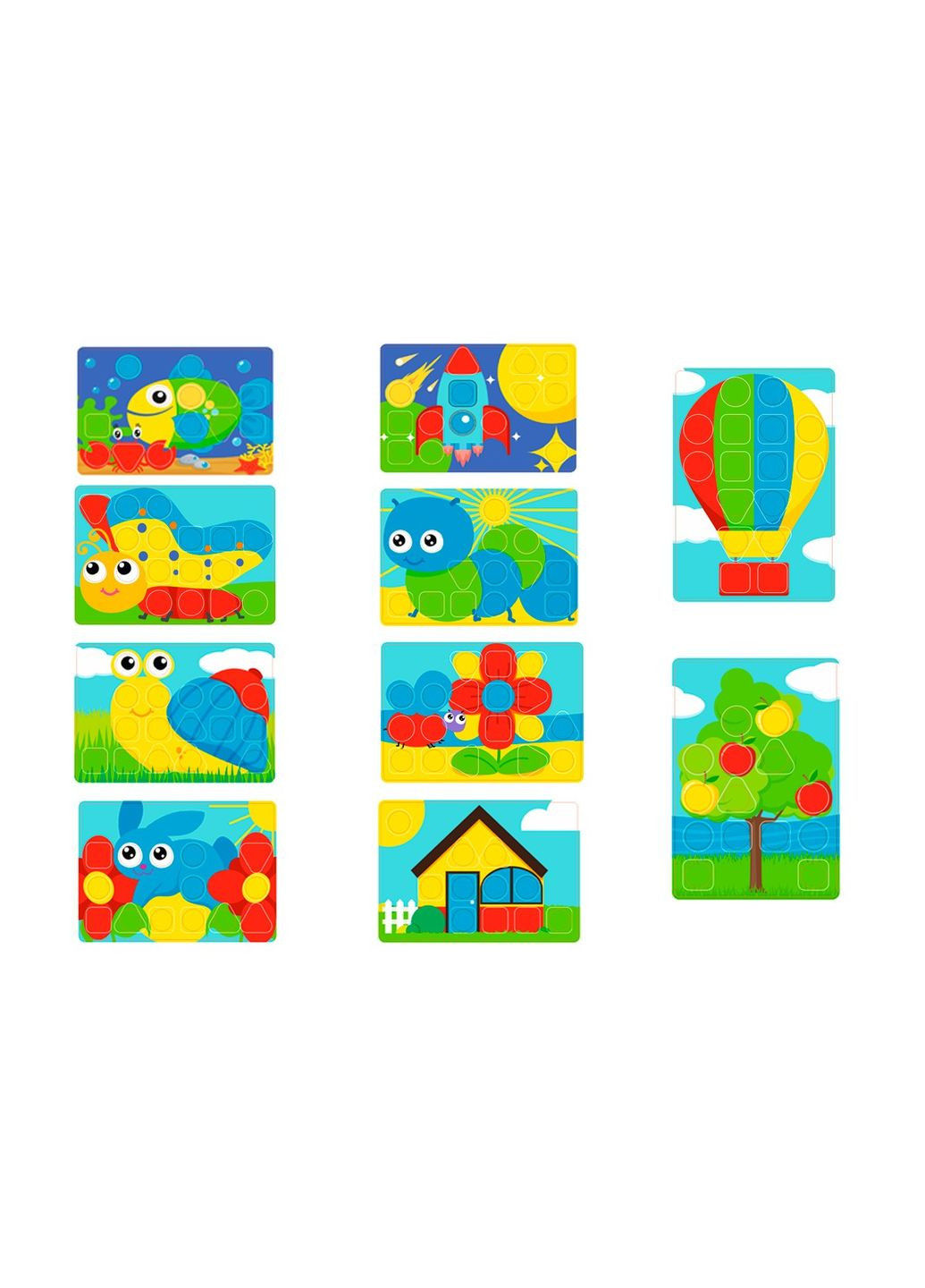 Мозаїка 10 зображень тваринок (TH6269) ТехноК (364112065)