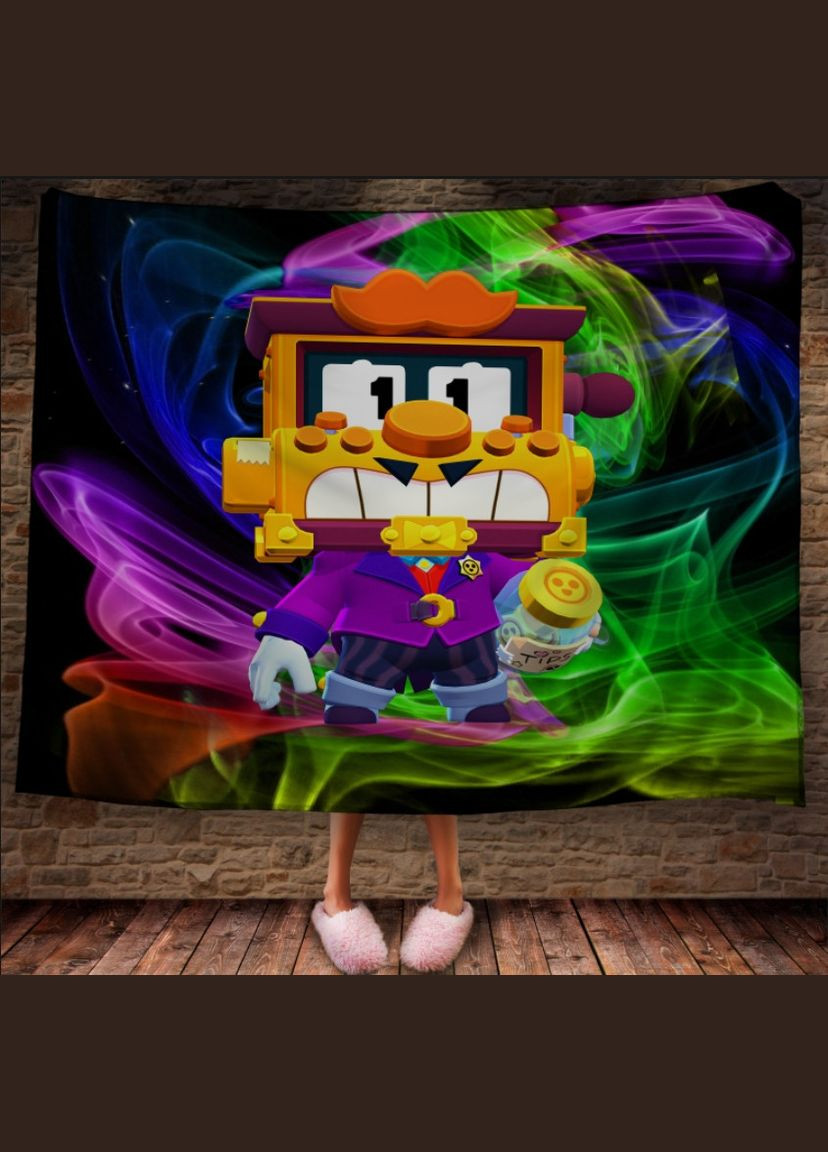 Плед с 3D-принтом на тему Brawl Stars Герои Бравл Старс - Плед с 3D-принтом на тему Brawl Stars Герои Бравл Старс Перша Креативна мануфактура PERFECTUS Плед (301869046)