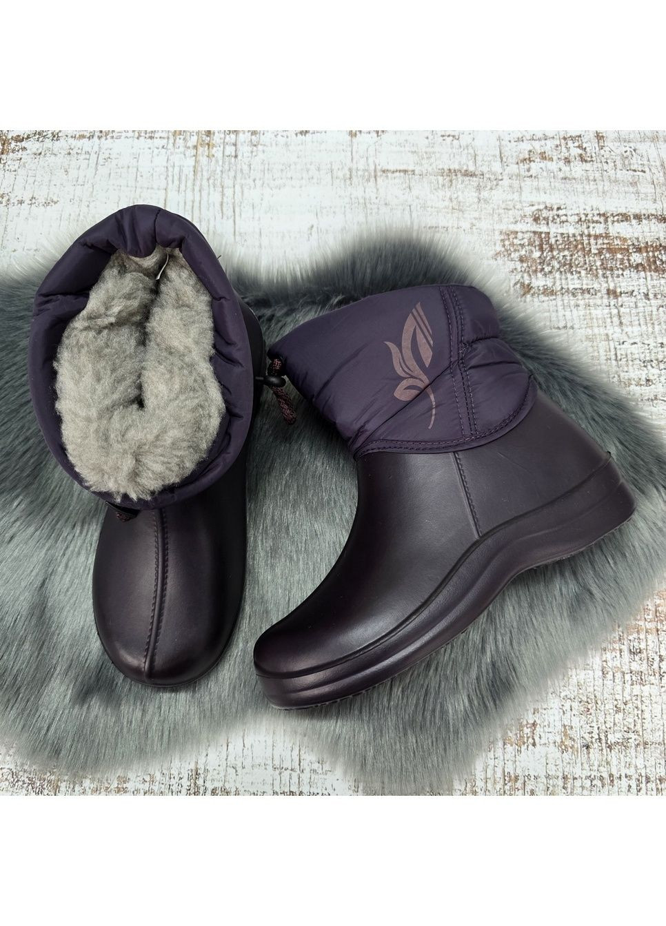 Чоботи жіночі зимові темно-фіолетові на пінковій калоші Gipanis (366290150)