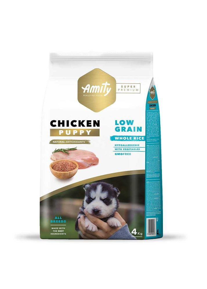 Сухий корм для цуценят усіх порід Super Premium Puppy, з куркою 4 кг (*) AMITY (316261573)