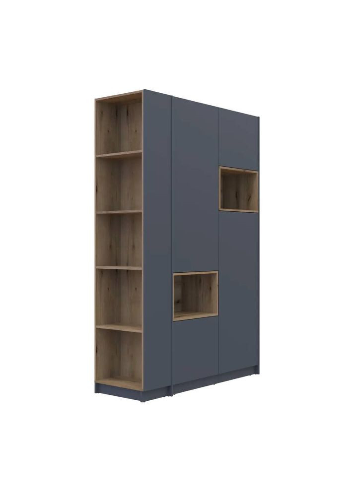 Этажерка в шкаф Дейл Графит/Дуб Эвок 52х28х220 (DRS-011732) Doros (361998824)