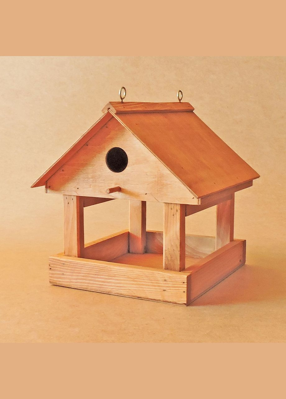 Кормушка со скворечником из дерева Горихвостка карри (КСЧ-000104) No Brand (328605431)