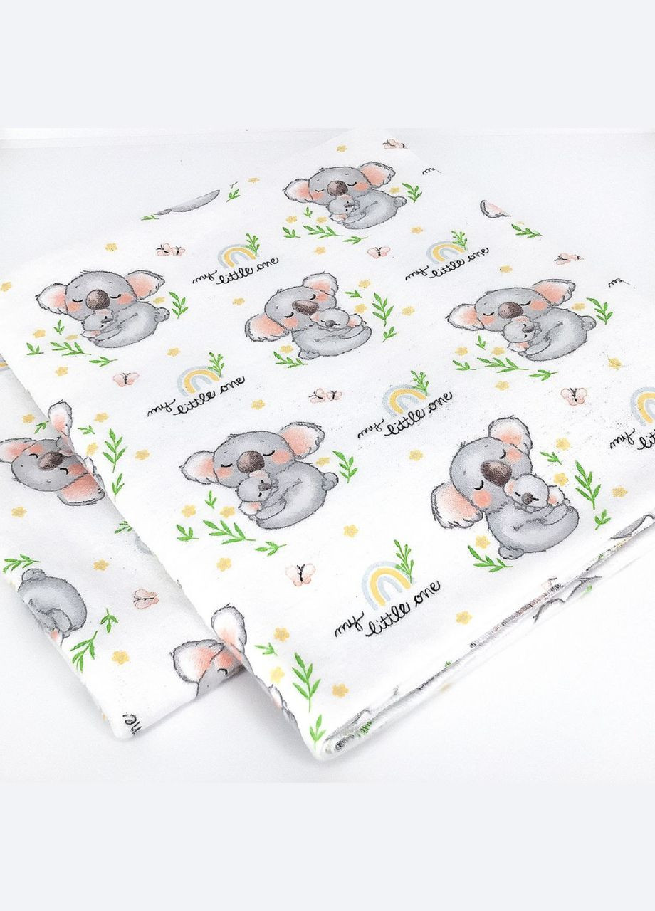 Пеленка фланелевая (байковая) Серые коалы 110x90 см Penetka (339672665)