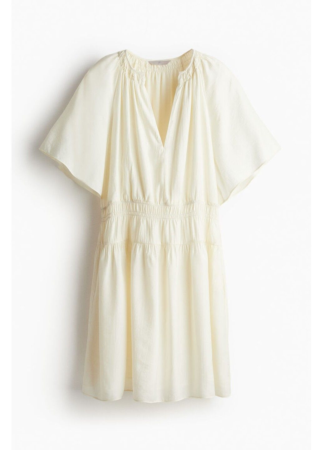 Молочна ділова жіноча сукня з короткими рукавами н&м (58169) xs молочна H&M