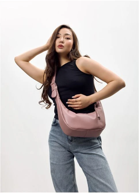 Жіноча сумка HOBO S рожева 30х13x8см Sambag (399207471)