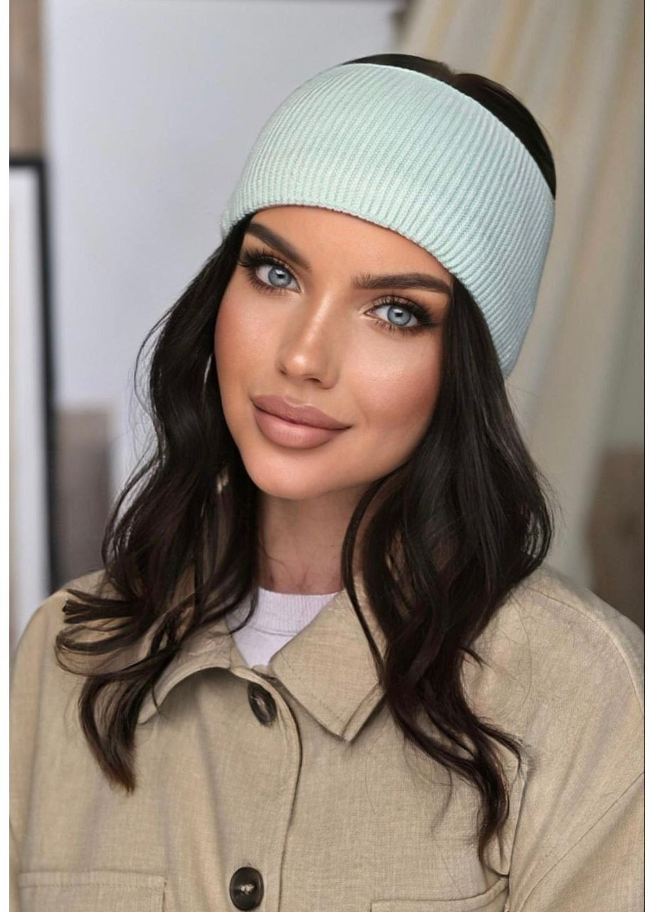 Повязка рельефной вязки, цвет Светло-зеленый Fashion (365072227)