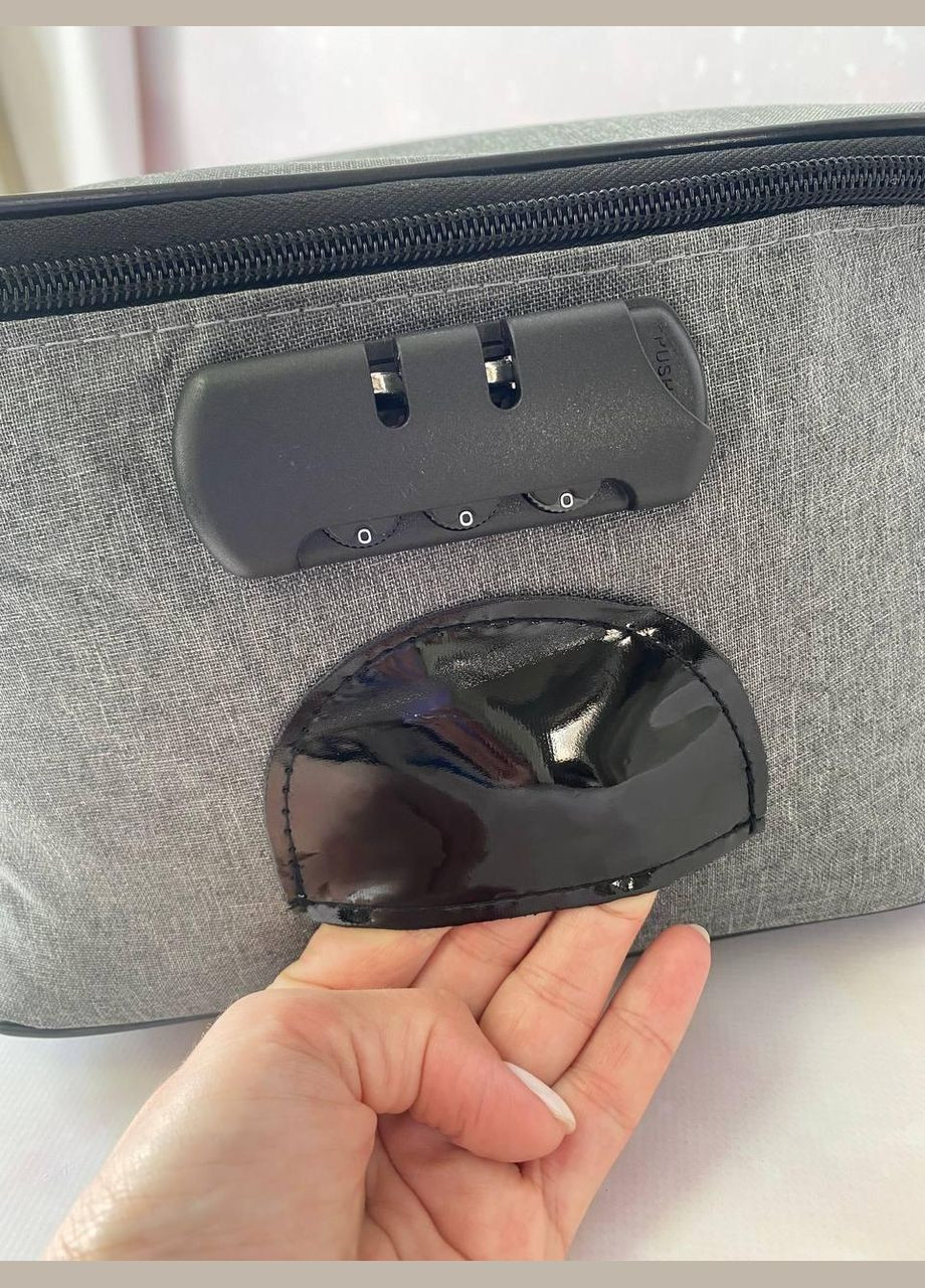 Кейс-органайзер для документів і гаджетів з кодовим замовком Сіра No Brand (321971923)