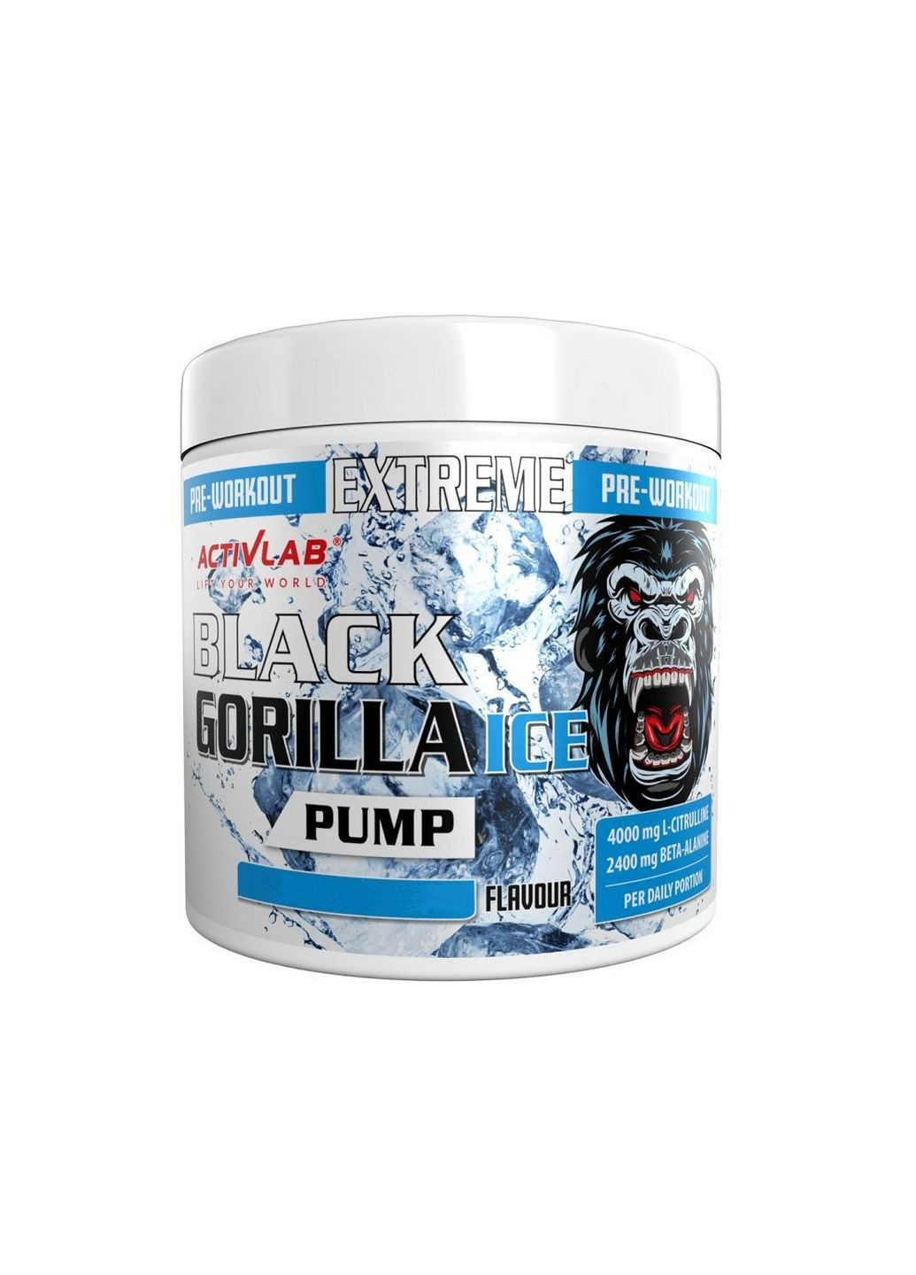 Предтренировочный комплекс Black Gorilla Ice Pump, 300 грамм Зеленое яблоко ActivLab (295898386)