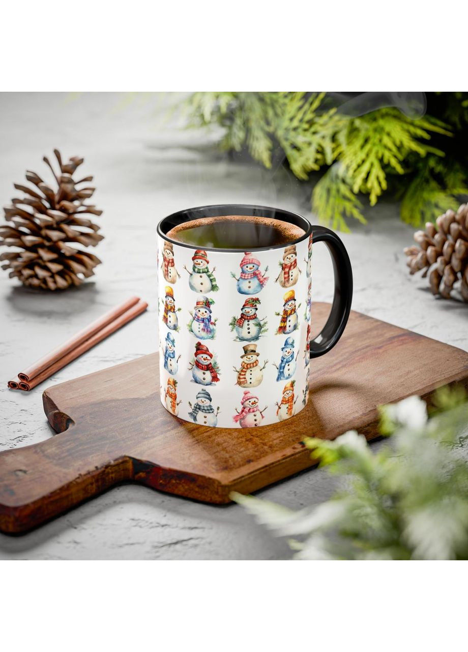 Чашка с принтом "Снеговички" No Brand (368671332)