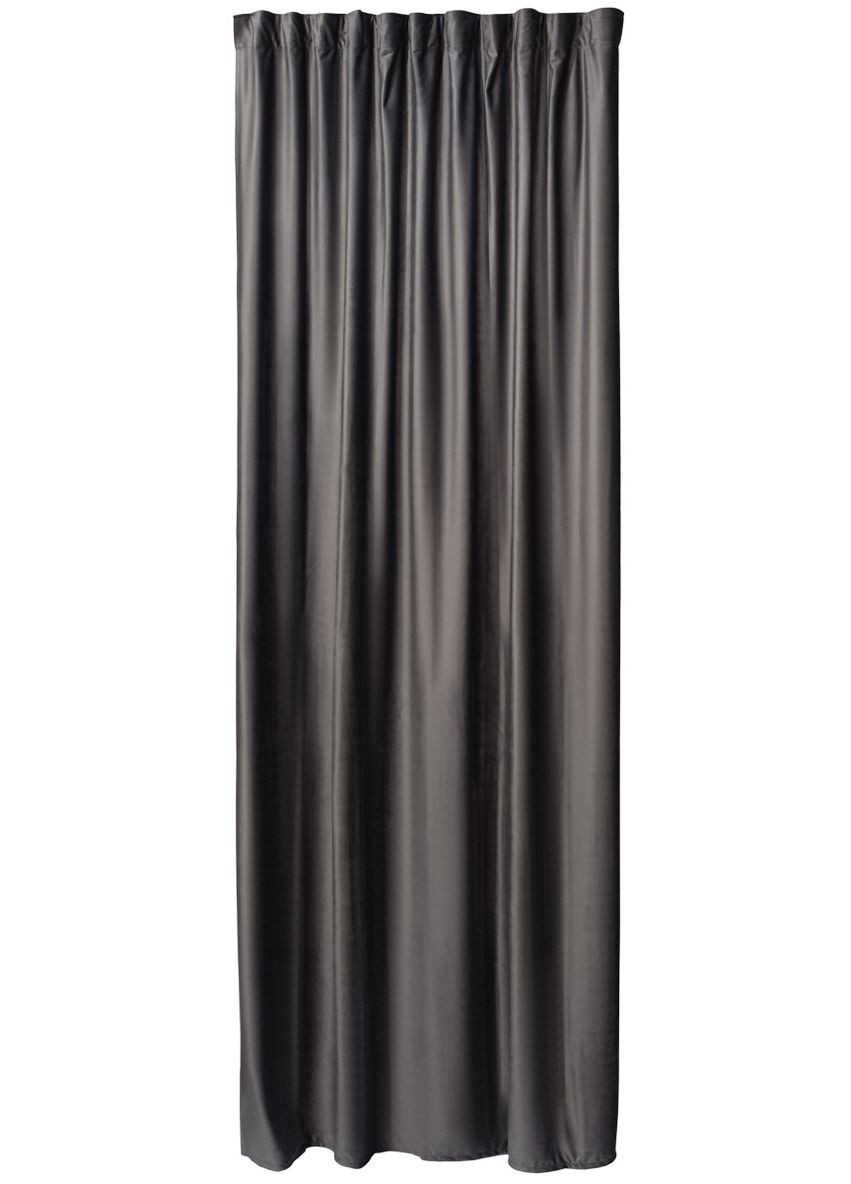 Штора велюр ART1030GR 150х270 см сера Ardesto (370213390)