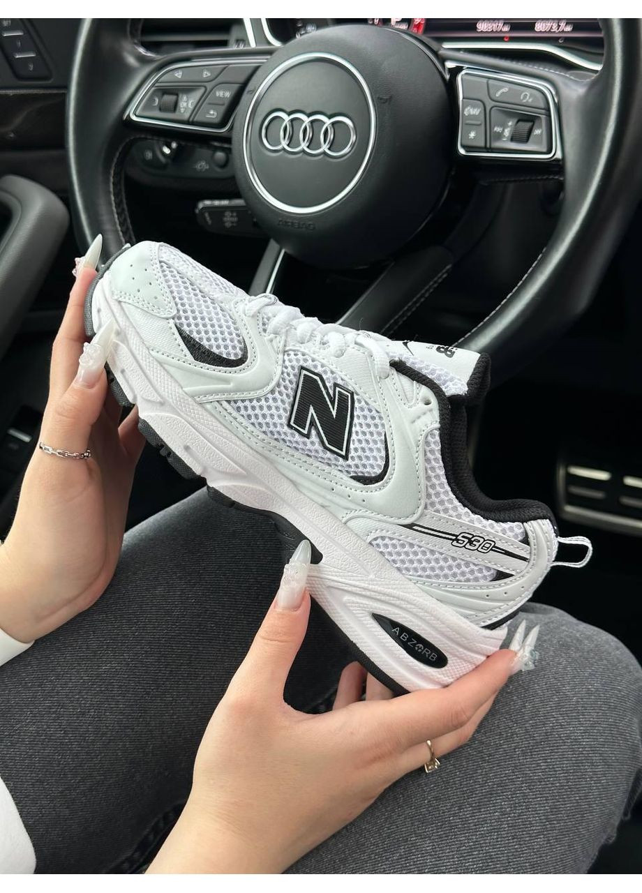 Черные демисезонные кроссовки мужские new balance 530 white black v2 нью беланс 530 No Brand