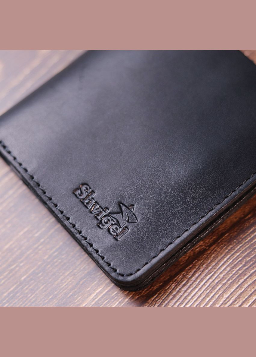 Матовое портмоне для документов мужское из натуральной кожи 16600 Черный Shvigel (306881913)