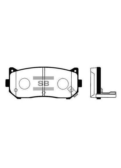 Колодки тормозные дисковые ЗАДН KIA CLARUS (K9A) 2.0 1995.10-2001.11 HQ SP1079-R HI-Q (362607321)