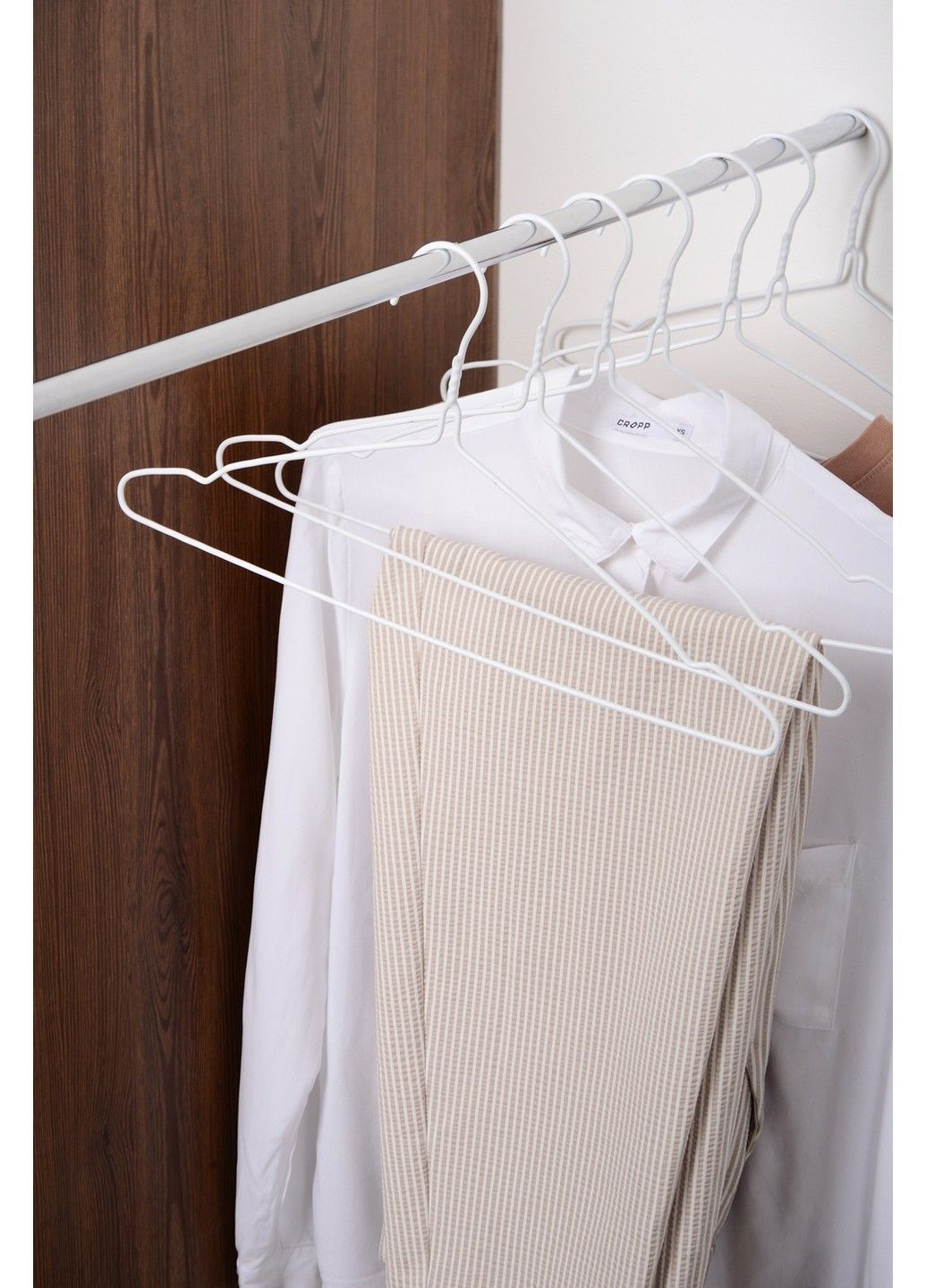 Вішалка д/од. мет. в силіконі 39,4*21 см (8 шт) Білий (6707236) IDEA HOME (365278384)