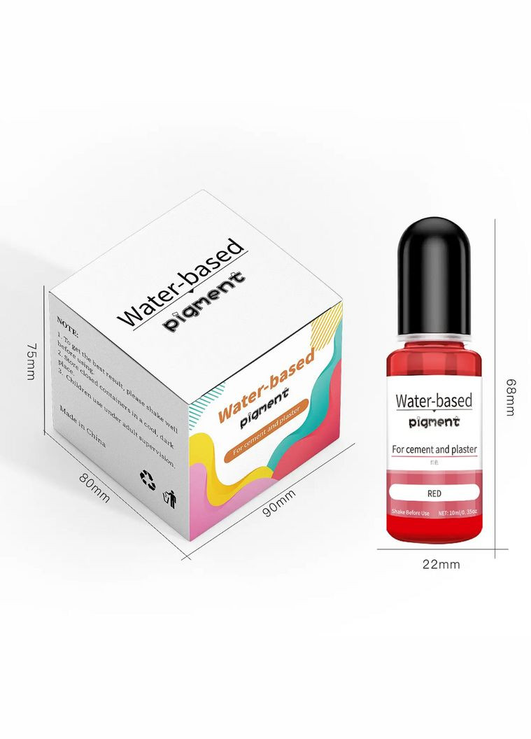 Жидкие пигменты для бетона, гипса и штукатурки, 15 цветов по 10 мл, водное основание No Brand (344573482)