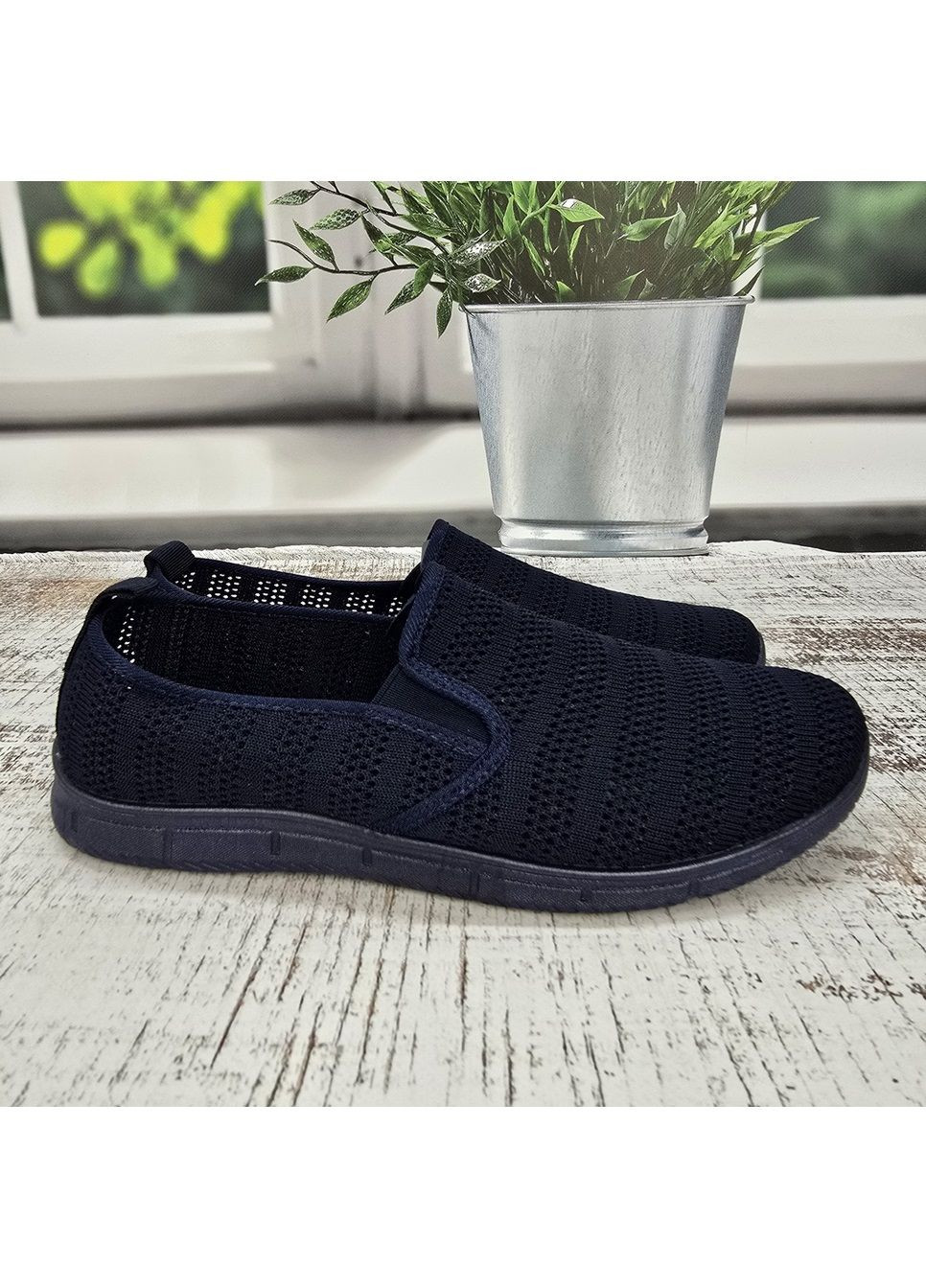 Синие мокасины мужские текстильные сетка Gipanis