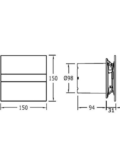 Витяжний вентилятор E-100 GSTH CATA (323093185)