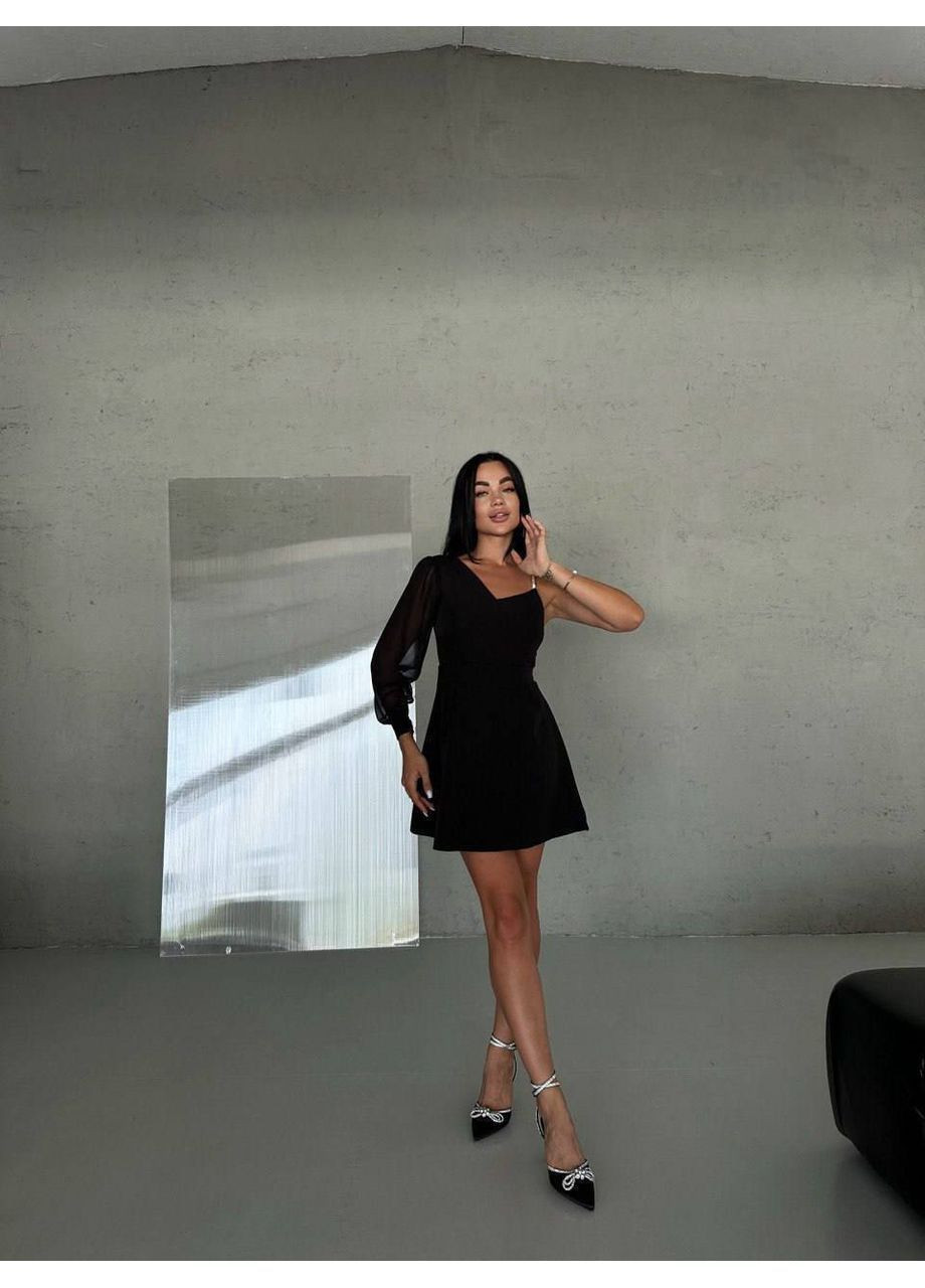 Черное праздничный платье мини нарядное LeVi