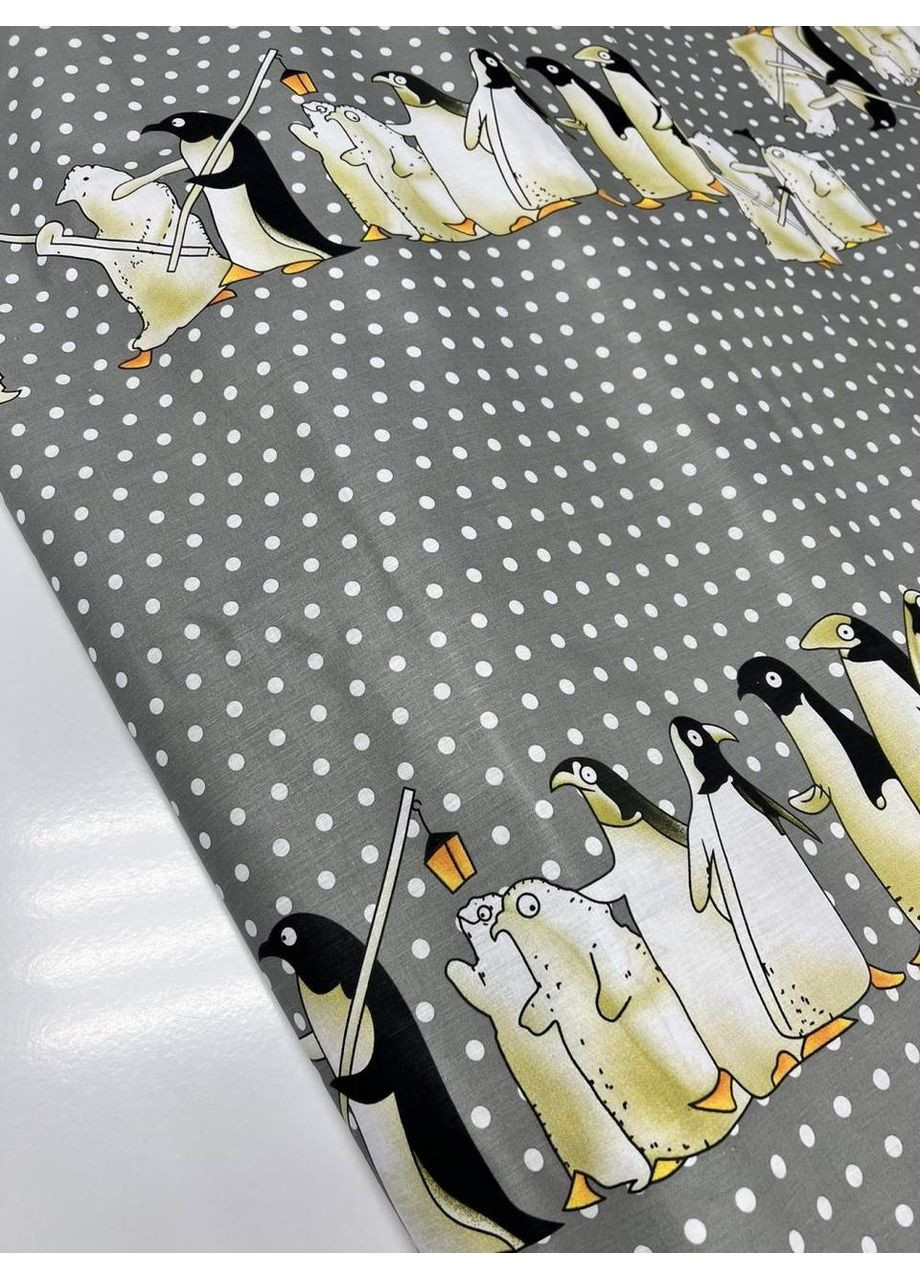 Постельное белье с резинкой Полярные друзья, бязь Семейный размер 70/70 No Brand (364220486)