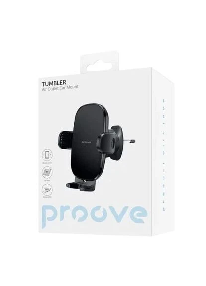 Автотримач для телефону Tumbler,, в решітку повітроводу, обертання на 360°, для 4.7" - 6.9" (CHTB00000001) CHTB00000001 Proove (395354847)