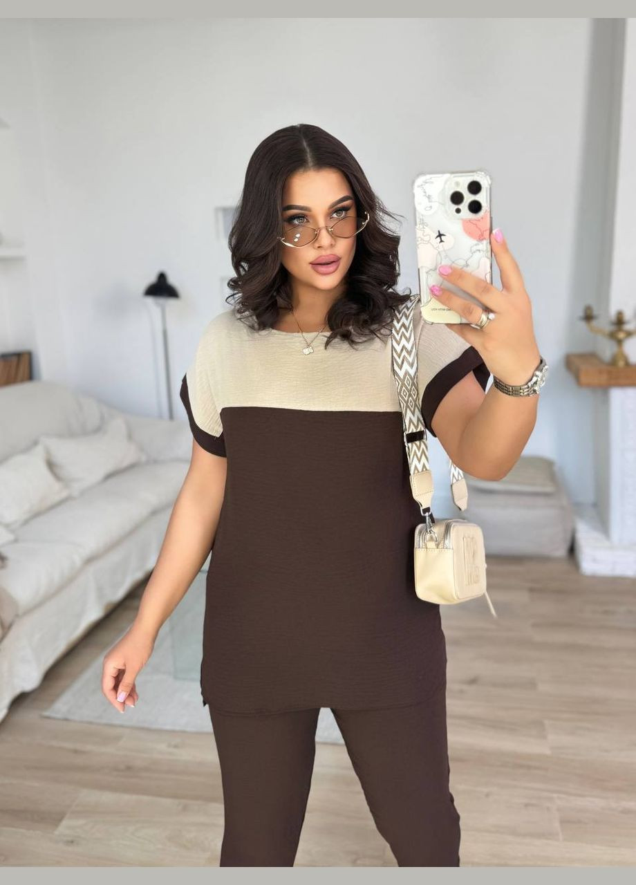 Костюм трійка крепжатка штани+футболка+сорочка No Brand (331019006)