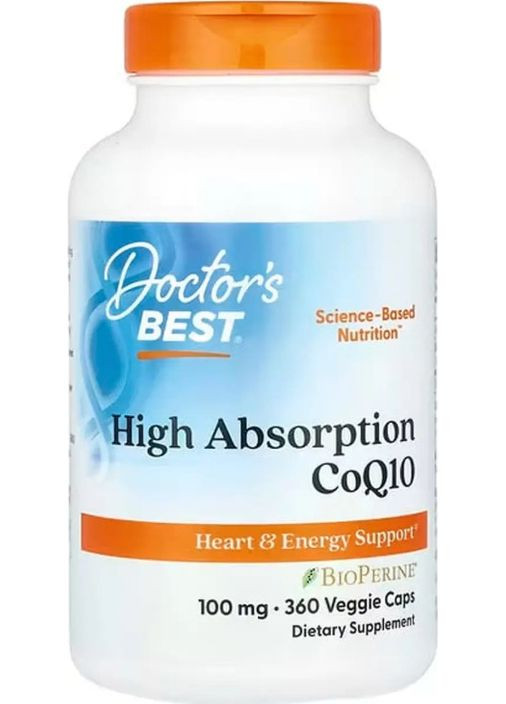 Коензим CoQ10 з біоперіном CoQ10 with BioPerine 100 мг 360 капс Doctor's Best (357339645)