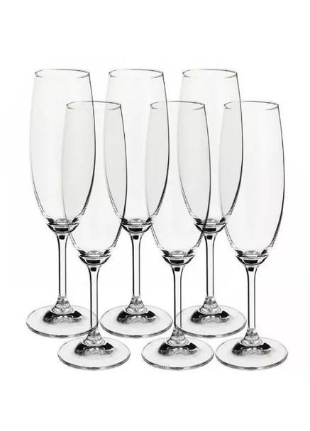 Набор бокалов для шампанского Lara 220 мл 6 шт 40415/220 Bohemia (342375424)