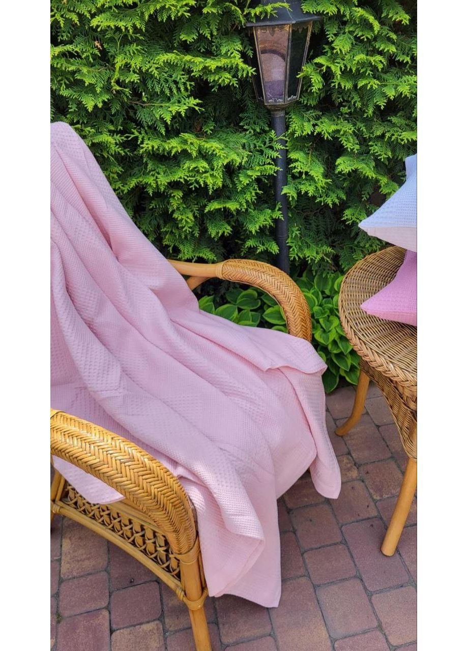 Покривало Світло-рожевий, Піке Вафелька 220*260 No Brand (363192308)