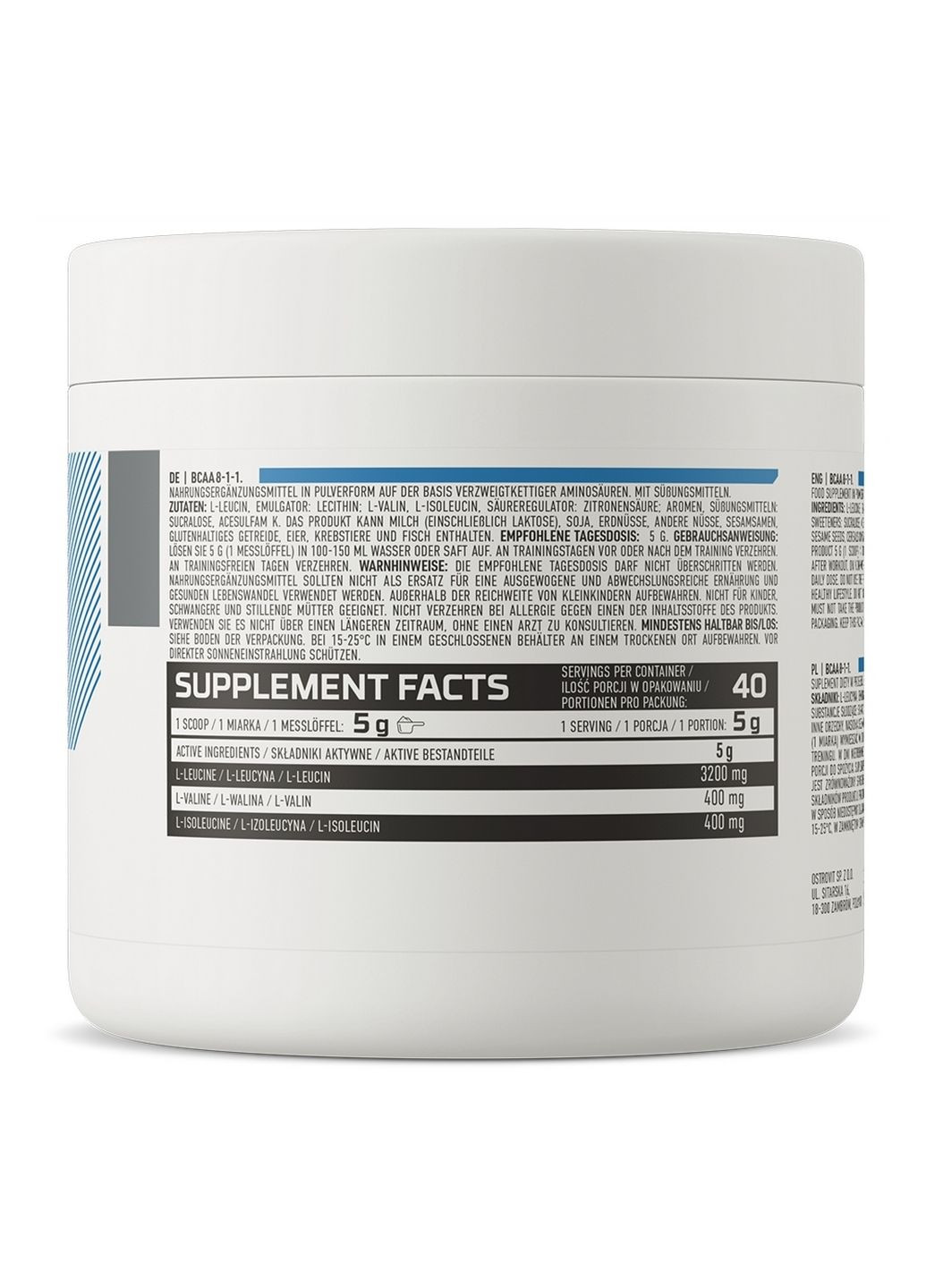 Амінокислота BCAA BCAA 8-1-1, 200 грам Апельсин Ostrovit (315872370)