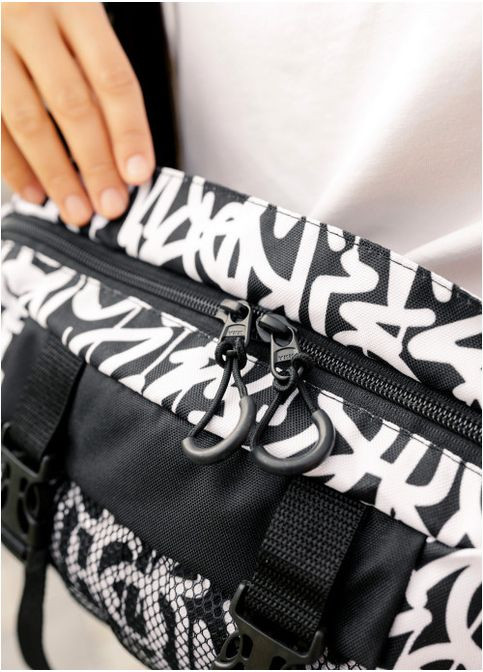 Велика тканинна жіноча поясна сумка бананка принт Graphity (875038721) Sambag (361244636)