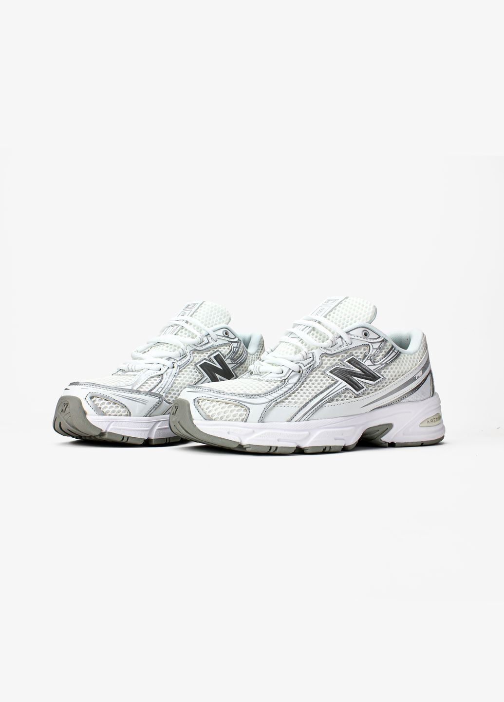 Белые демисезонные кроссовки мужские и женские new balance 740v2 white grey | нью беланс 740 белые No Brand